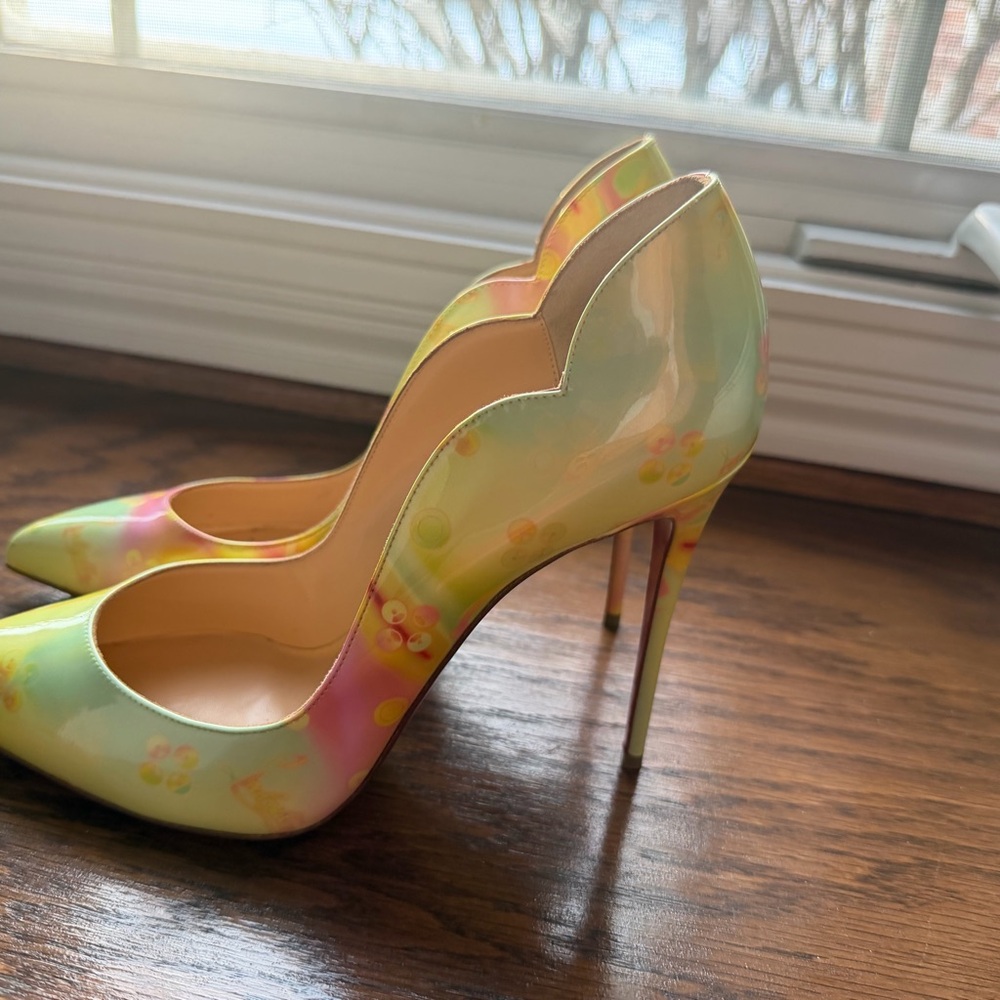 Christian Louboutin Yellow and Pink Heels - Picture 3 of 5